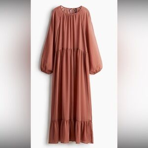 Elegant Women's Dress in Rust